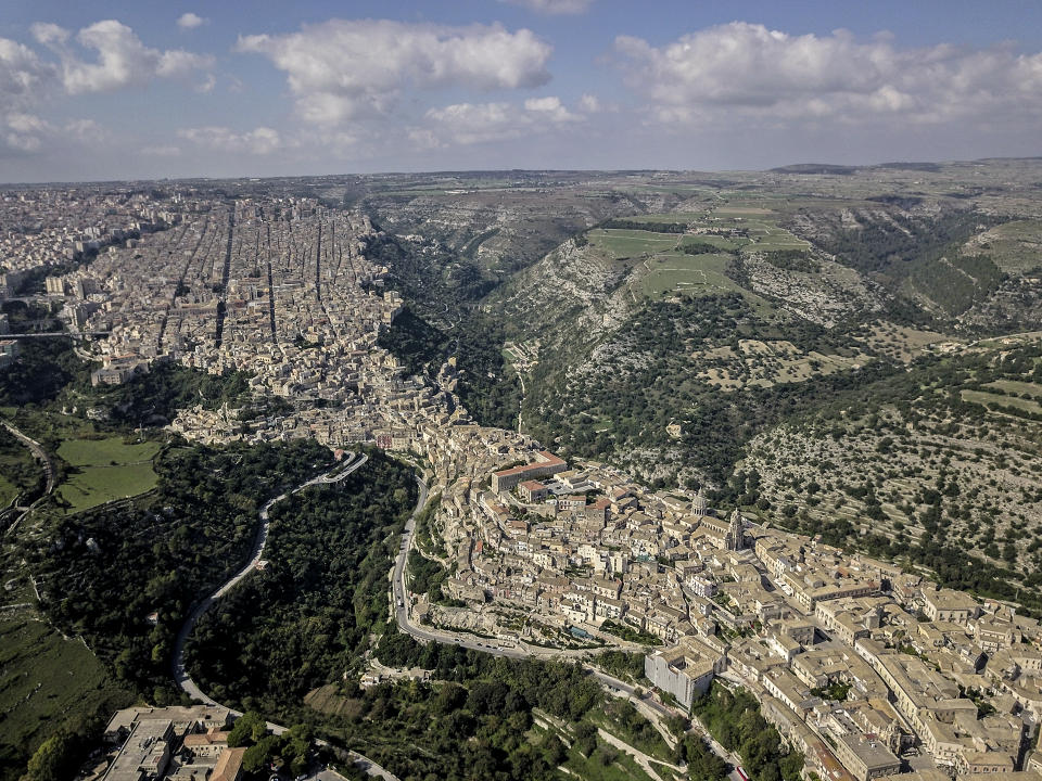 veduta dall'alto di Ragusa 