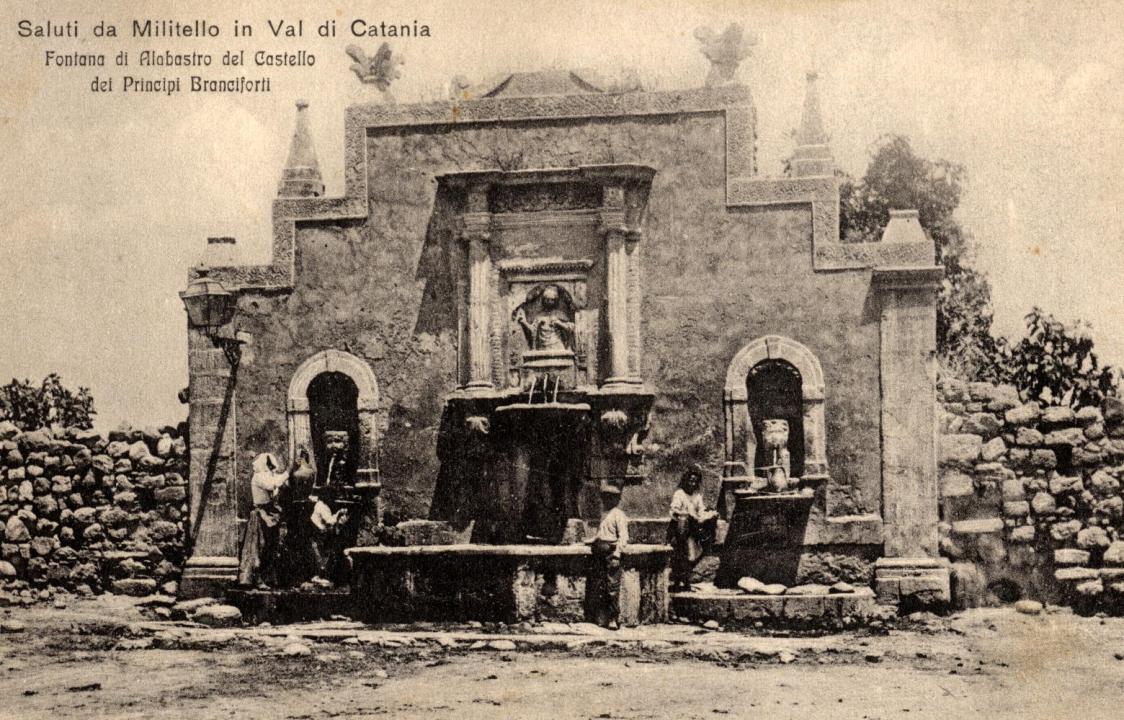 Fontana Zizza (cartolina: Archivio del Comune di Militello in Val di Catania)